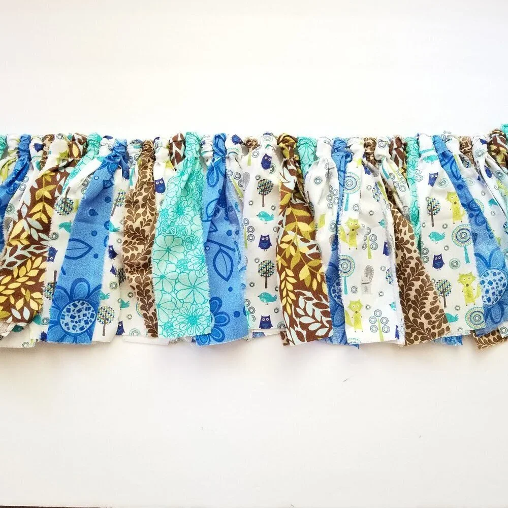 Fabric Banner Wall Hanging | Cubicle Decor, Fabric Garland | Forest Animals | 7’